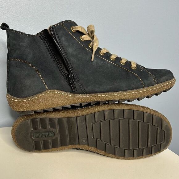 Remonte Tex Blue Side Zip Bootie Sz 40 9.5 - Picture 4 of 8